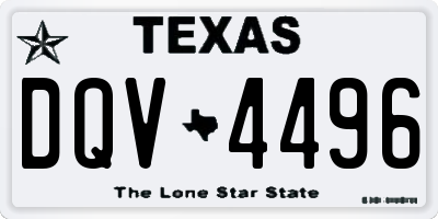TX license plate DQV4496