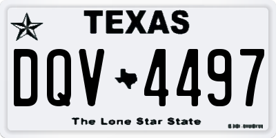 TX license plate DQV4497