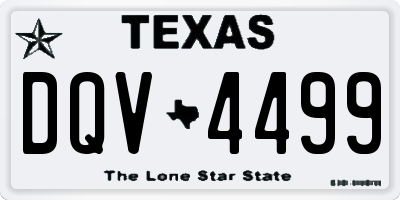 TX license plate DQV4499