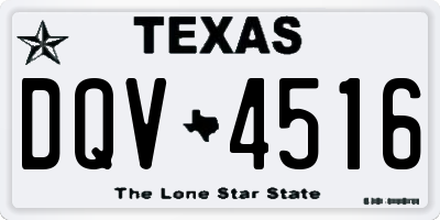 TX license plate DQV4516