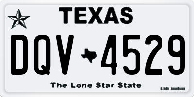 TX license plate DQV4529