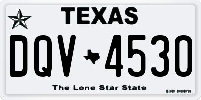 TX license plate DQV4530