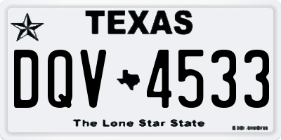 TX license plate DQV4533