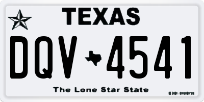 TX license plate DQV4541