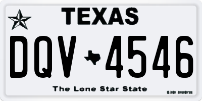 TX license plate DQV4546