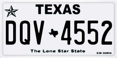 TX license plate DQV4552