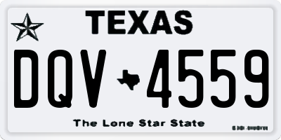 TX license plate DQV4559