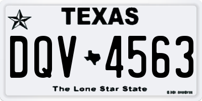 TX license plate DQV4563