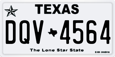 TX license plate DQV4564