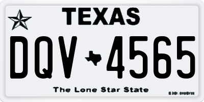 TX license plate DQV4565