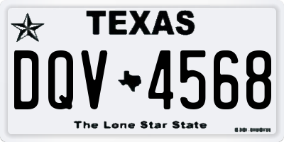 TX license plate DQV4568