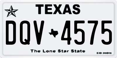TX license plate DQV4575