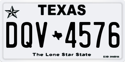 TX license plate DQV4576