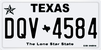 TX license plate DQV4584