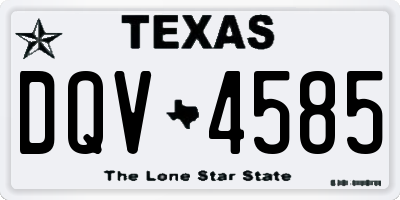 TX license plate DQV4585