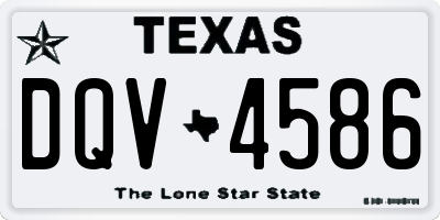 TX license plate DQV4586