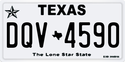 TX license plate DQV4590