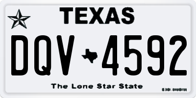 TX license plate DQV4592