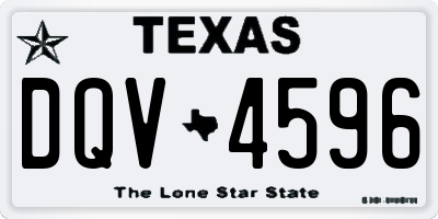 TX license plate DQV4596