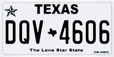 TX license plate DQV4606