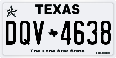 TX license plate DQV4638