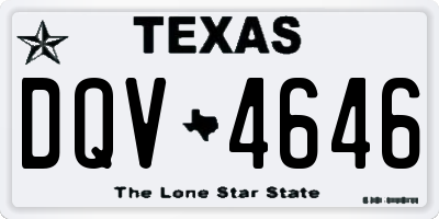 TX license plate DQV4646