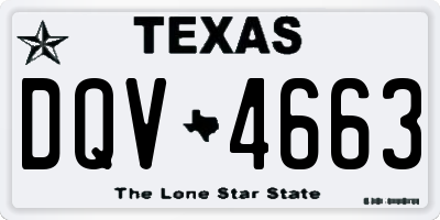 TX license plate DQV4663