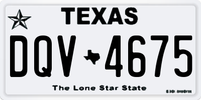TX license plate DQV4675