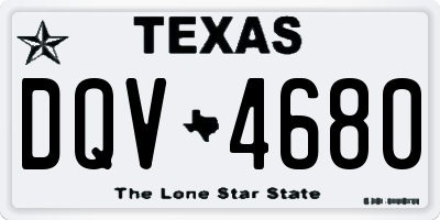 TX license plate DQV4680