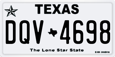 TX license plate DQV4698