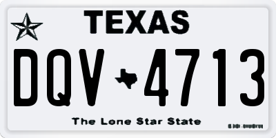 TX license plate DQV4713