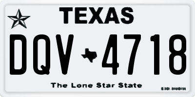 TX license plate DQV4718