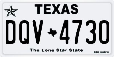 TX license plate DQV4730