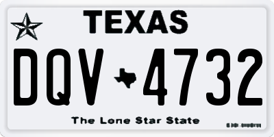 TX license plate DQV4732