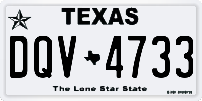 TX license plate DQV4733