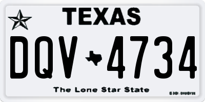 TX license plate DQV4734