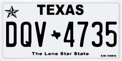 TX license plate DQV4735