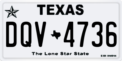 TX license plate DQV4736