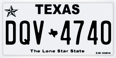 TX license plate DQV4740