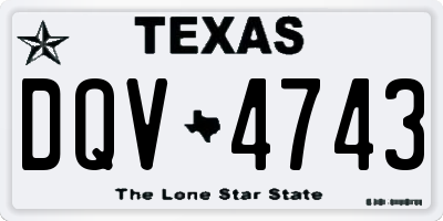 TX license plate DQV4743