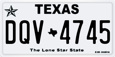 TX license plate DQV4745