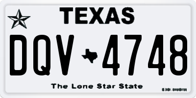 TX license plate DQV4748