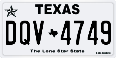 TX license plate DQV4749