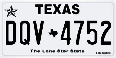 TX license plate DQV4752