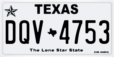 TX license plate DQV4753
