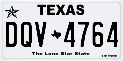 TX license plate DQV4764