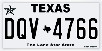 TX license plate DQV4766