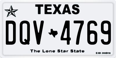 TX license plate DQV4769
