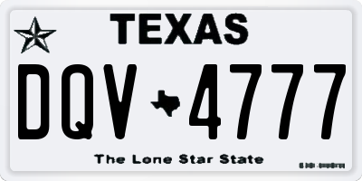 TX license plate DQV4777