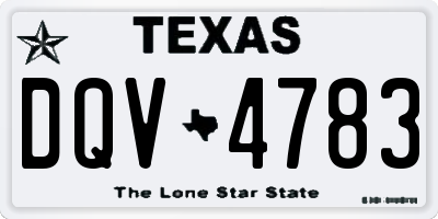 TX license plate DQV4783